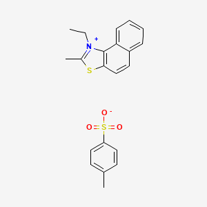 molecular formula C21H21NO3S2 B3370542 1-Ethyl-2-methylnaphtho(1,2-d)thiazolium toluene-p-sulphonate CAS No. 42952-29-4