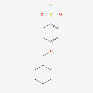 molecular formula C13H17ClO3S B3370574 4-(Cyclohexylmethoxy)benzene-1-sulfonyl chloride CAS No. 443346-71-2