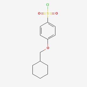 molecular formula C13H17ClO3S B3370574 4-(环己基甲氧基)苯-1-磺酰氯 CAS No. 443346-71-2