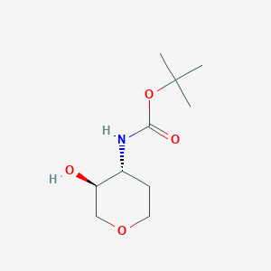 B3370577 tert-butyl N-[(3S,4R)-3-hydroxyoxan-4-yl]carbamate CAS No. 445480-33-1