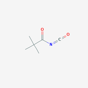 molecular formula C6H9NO2 B3370580 Propanoyl isocyanate, 2,2-dimethyl- CAS No. 4461-20-5