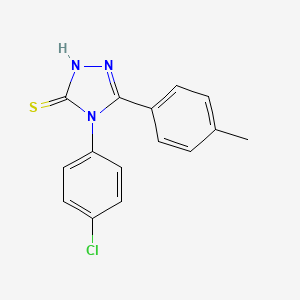 molecular formula C15H12ClN3S B3370590 4-(4-chlorophenyl)-5-(4-methylphenyl)-4H-1,2,4-triazole-3-thiol CAS No. 451501-95-4