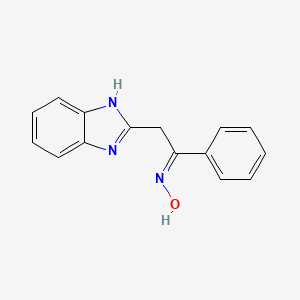 molecular formula C15H13N3O B3370597 N-[2-(1H-1,3-benzodiazol-2-yl)-1-phenylethylidene]hydroxylamine CAS No. 451515-45-0
