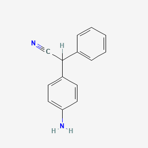 molecular formula C14H12N2 B3370618 2-(4-Aminophenyl)-2-phenylacetonitrile CAS No. 4760-58-1