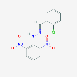 molecular formula C14H11ClN4O4 B3370626 2-Chlorobenzaldehyde (2,6-dinitro-4-methylphenyl)hydrazone CAS No. 4842-30-2