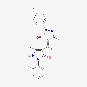molecular formula C23H22N4O2 B337063 4-{[5-hydroxy-3-methyl-1-(2-methylphenyl)-1H-pyrazol-4-yl]methylene}-5-methyl-2-(4-methylphenyl)-2,4-dihydro-3H-pyrazol-3-one 
