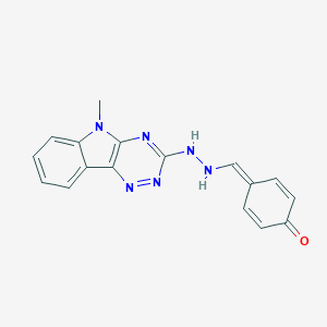 molecular formula C17H14N6O B337070 4-[[2-(5-methyl-[1,2,4]triazino[5,6-b]indol-3-yl)hydrazinyl]methylidene]cyclohexa-2,5-dien-1-one 