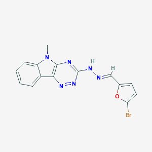 molecular formula C15H11BrN6O B337071 5-bromo-2-furaldehyde (5-methyl-5H-[1,2,4]triazino[5,6-b]indol-3-yl)hydrazone 