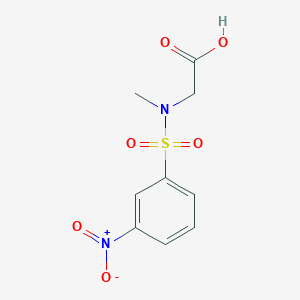 molecular formula C9H10N2O6S B3370712 2-(N-methyl3-nitrobenzenesulfonamido)acetic acid CAS No. 50579-93-6