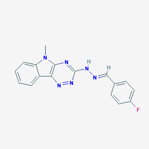 molecular formula C17H13FN6 B337075 N-[(E)-(4-fluorophenyl)methylideneamino]-5-methyl-[1,2,4]triazino[5,6-b]indol-3-amine 