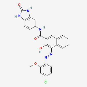 4-((4-Chloro-2-methoxyphenyl)azo)-N-(2,3-dihydro-2-oxo-1H-benzimidazol-5-yl)-3-hydroxynaphthalene-2-carboxamide