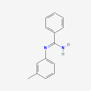 molecular formula C14H14N2 B3370775 N-(3-methylphenyl)benzenecarboximidamide CAS No. 52379-50-7
