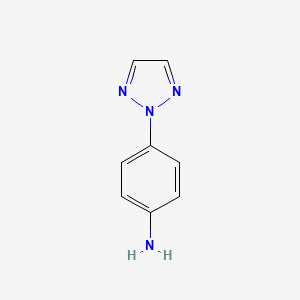 molecular formula C8H8N4 B3370780 4-(2H-1,2,3-Triazol-2-yl)aniline CAS No. 52708-34-6