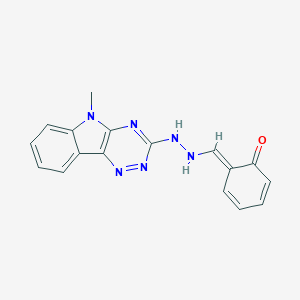 molecular formula C17H14N6O B337079 (6E)-6-[[2-(5-methyl-[1,2,4]triazino[5,6-b]indol-3-yl)hydrazinyl]methylidene]cyclohexa-2,4-dien-1-one 