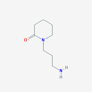 molecular formula C8H16N2O B3370796 1-(3-Aminopropyl)piperidin-2-one CAS No. 53653-65-9