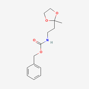 molecular formula C14H19NO4 B3370835 N-Cbz-2-(2-methyl-1,3-dioxolan-2-yl)ethylamine CAS No. 54667-01-5