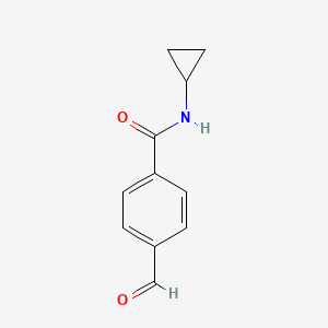 molecular formula C11H11NO2 B3370853 N-cyclopropyl-4-formylbenzamide CAS No. 550363-79-6
