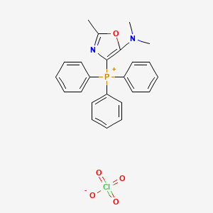 [5-(Dimethylamino)-2-methyl-1,3-oxazol-4-yl](triphenyl)phosphanium perchlorate
