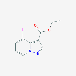 molecular formula C10H9IN2O2 B3370884 Ethyl 4-iodopyrazolo[1,5-a]pyridine-3-carboxylate CAS No. 55899-31-5