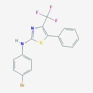 molecular formula C16H10BrF3N2S B337089 N-(4-bromophenyl)-5-phenyl-4-(trifluoromethyl)-1,3-thiazol-2-amine 