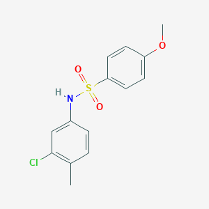 molecular formula C14H14ClNO3S B337091 N-(3-chloro-4-methylphenyl)-4-methoxybenzenesulfonamide 