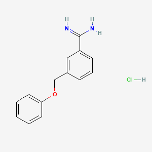 molecular formula C14H15ClN2O B3370928 3-(Phenoxymethyl)benzene-1-carboximidamide hydrochloride CAS No. 57928-74-2