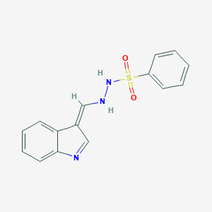 molecular formula C15H13N3O2S B337094 N'-[(Z)-indol-3-ylidenemethyl]benzenesulfonohydrazide 