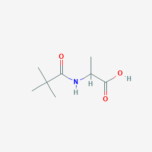 molecular formula C8H15NO3 B3370941 2-(2,2-Dimethylpropanamido)propanoic acid CAS No. 5872-15-1