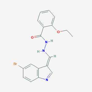 molecular formula C18H16BrN3O2 B337095 N'-[(E)-(5-bromoindol-3-ylidene)methyl]-2-ethoxybenzohydrazide 