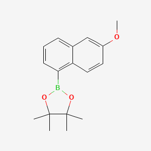 molecular formula C17H21BO3 B3370950 2-(6-Methoxy-naphthalen-1-yl)-4,4,5,5-tetramethyl-[1,3,2]dioxaborolane CAS No. 588717-94-6