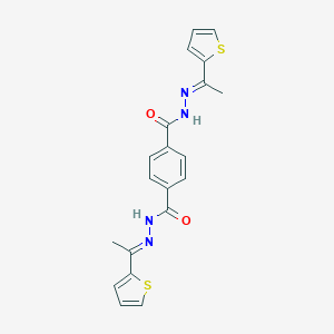 molecular formula C20H18N4O2S2 B337096 N'~1~,N'~4~-bis[1-(2-thienyl)ethylidene]terephthalohydrazide 