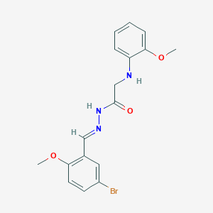 molecular formula C17H18BrN3O3 B337098 N'-(5-bromo-2-methoxybenzylidene)-2-(2-methoxyanilino)acetohydrazide 