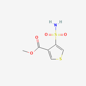 molecular formula C6H7NO4S2 B3370981 3-Thiophenecarboxylic acid, 4-(aminosulfonyl)-, methyl ester CAS No. 59337-78-9