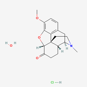 molecular formula C18H24ClNO4 B3370988 Hydrocodone hydrochloride monohydrate CAS No. 5965-14-0