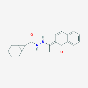 N'-[(1E)-1-(1-oxonaphthalen-2-ylidene)ethyl]bicyclo[4.1.0]heptane-7-carbohydrazide