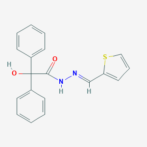 molecular formula C19H16N2O2S B337105 2-hydroxy-2,2-diphenyl-N'-(2-thienylmethylene)acetohydrazide 