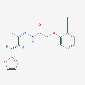 molecular formula C20H24N2O3 B337107 2-(2-tert-butylphenoxy)-N'-[3-(2-furyl)-1-methyl-2-propenylidene]acetohydrazide 