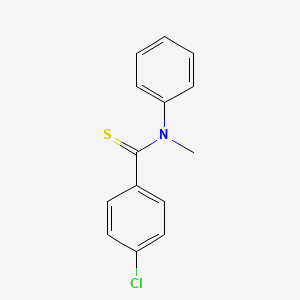molecular formula C14H12ClNS B3371074 4-Chloro-n-methyl-n-phenylbenzenecarbothioamide CAS No. 61821-46-3