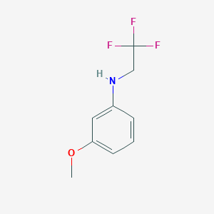 molecular formula C9H10F3NO B3371081 3-methoxy-N-(2,2,2-trifluoroethyl)aniline CAS No. 62351-58-0