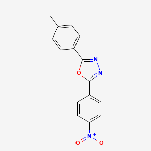 molecular formula C15H11N3O3 B3371086 2-(4-甲苯基)-5-(4-硝基苯基)-1,3,4-恶二唑 CAS No. 62507-52-2