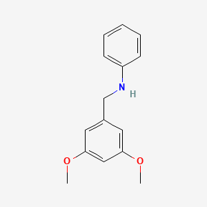 molecular formula C15H17NO2 B3371097 N-[(3,5-dimethoxyphenyl)methyl]aniline CAS No. 625407-59-2