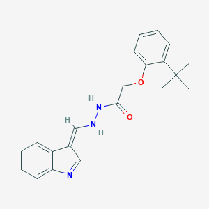 2-(2-tert-butylphenoxy)-N'-[(Z)-indol-3-ylidenemethyl]acetohydrazide