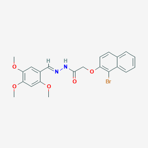 molecular formula C22H21BrN2O5 B337113 2-[(1-bromo-2-naphthyl)oxy]-N'-(2,4,5-trimethoxybenzylidene)acetohydrazide 