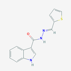 molecular formula C14H11N3OS B337114 N'-(2-thienylmethylene)-1H-indole-3-carbohydrazide 