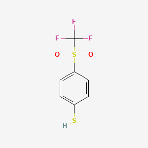 molecular formula C7H5F3O2S2 B3371147 4-Trifluoromethanesulfonylbenzene-1-thiol CAS No. 63647-65-4
