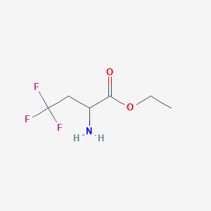 molecular formula C6H10F3NO2 B3371160 Ethyl 2-amino-4,4,4-trifluorobutanoate CAS No. 63664-50-6