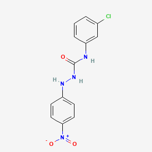 molecular formula C13H11ClN4O3 B3371173 4-(3-Chlorophenyl)-1-(4-nitrophenyl)semicarbazide CAS No. 63712-37-8