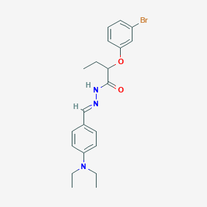molecular formula C21H26BrN3O2 B337118 2-(3-bromophenoxy)-N'-[4-(diethylamino)benzylidene]butanohydrazide 
