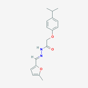 molecular formula C17H20N2O3 B337119 2-(4-isopropylphenoxy)-N'-[(5-methyl-2-furyl)methylene]acetohydrazide 
