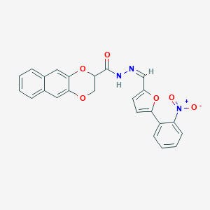 molecular formula C24H17N3O6 B337121 N'-{[5-(2-nitrophenyl)-2-furyl]methylene}-2,3-dihydronaphtho[2,3-b][1,4]dioxine-2-carbohydrazide 